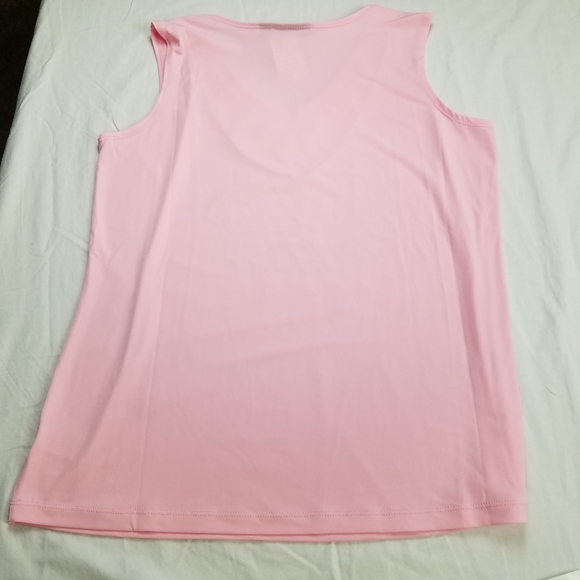 NWT Susan Graver Artisan Pink Tank Top v-neck - Picture 7 of 7